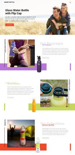 HTML5 Template Water Bottles For Any Device