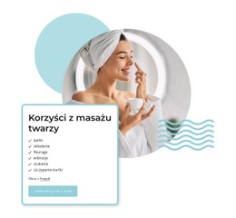 Responsywny HTML5 Dla Korzyści Z Masażu Twarzy