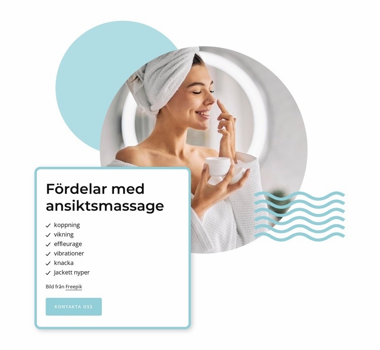 Fördelar med ansiktsmassage CSS -mall