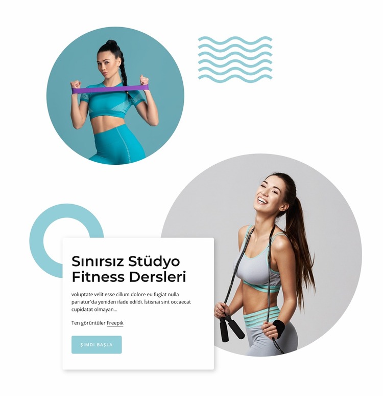 Sınırsız stüdyo fitness dersleri Joomla Şablonu