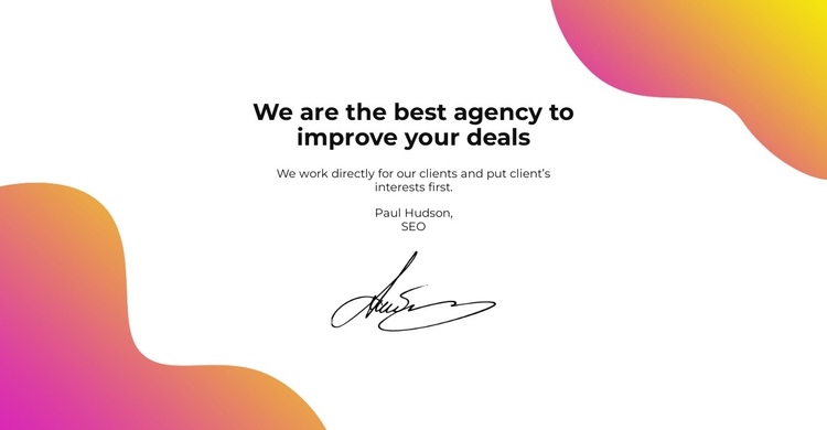 Quote and signature One Page Template