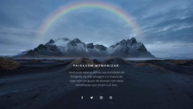 A beleza do norte Landing Page