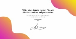 Citat Och Signatur - Kreativ Multifunktionsmall