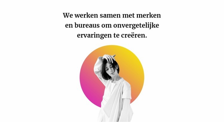 Samenwerking met ontwerpers Sjabloon voor één pagina