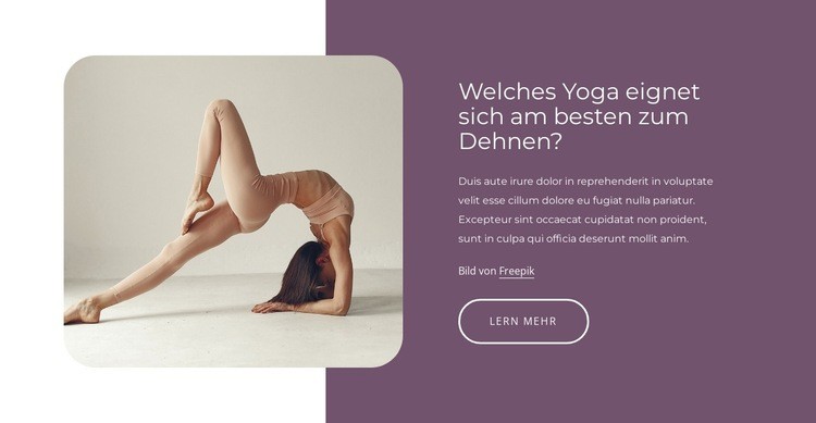 Die besten Dehnübungen Website-Modell