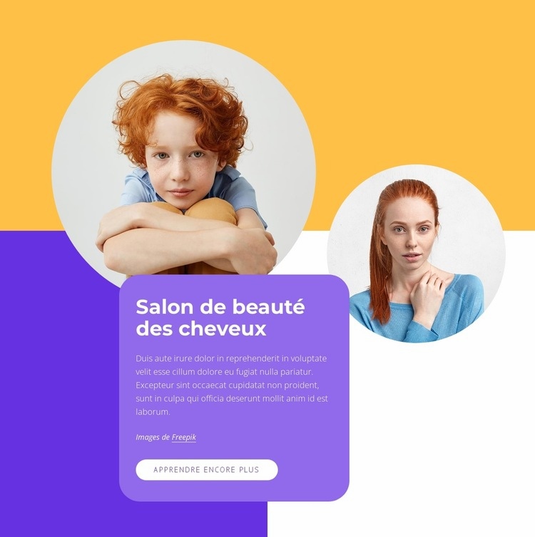 Atelier beauté des cheveux Conception de site Web