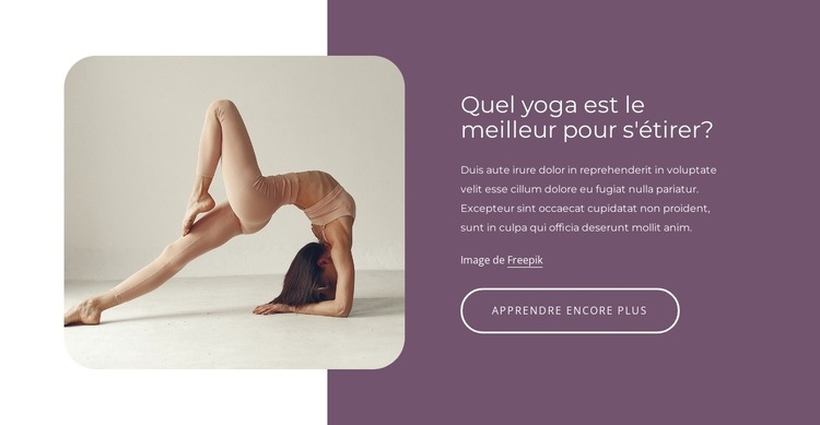 Les meilleurs exercices d'étirement Maquette de site Web