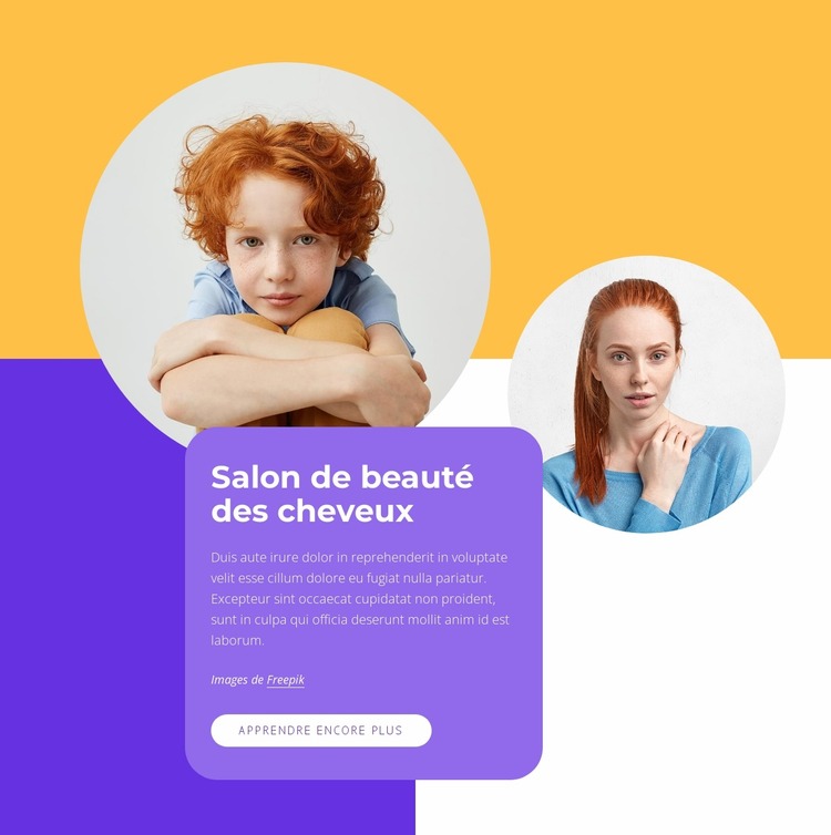 Atelier beauté des cheveux Modèle Joomla