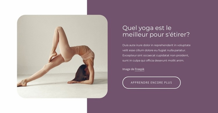 Les meilleurs exercices d'étirement Modèle d'une page