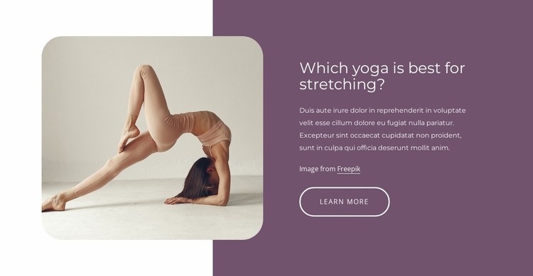 Best stretching exercises Homepage Design