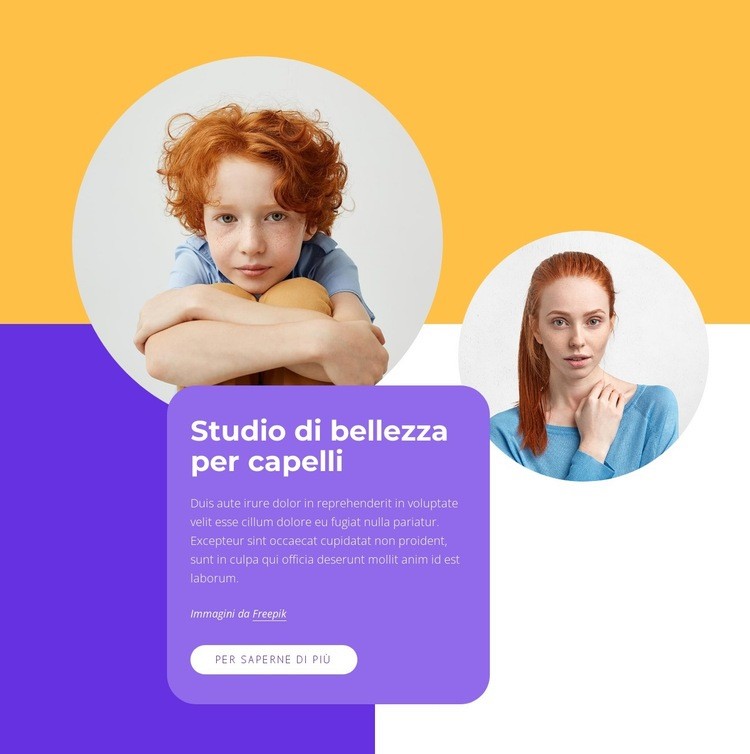 Studio di bellezza per capelli Modelli di Website Builder