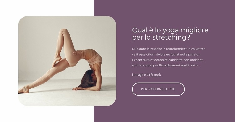 I migliori esercizi di stretching Mockup del sito web