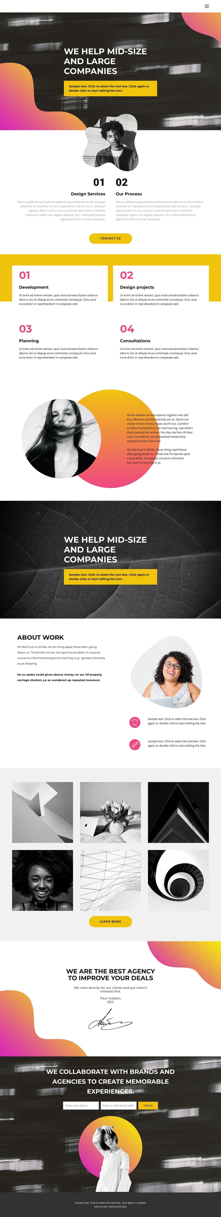 Selling design One Page Template