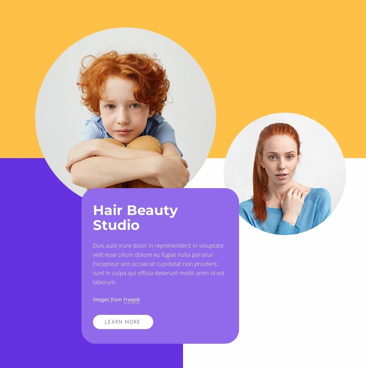 Hair beauty studio WordPress Website Builder