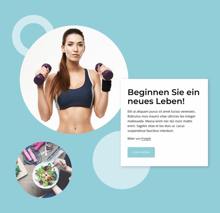 Mehrstufige Gruppenfitnesskurse Website Builder-Vorlagen