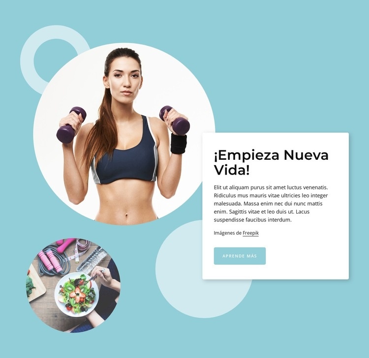 Clases de fitness en grupo multinivel Maqueta de sitio web