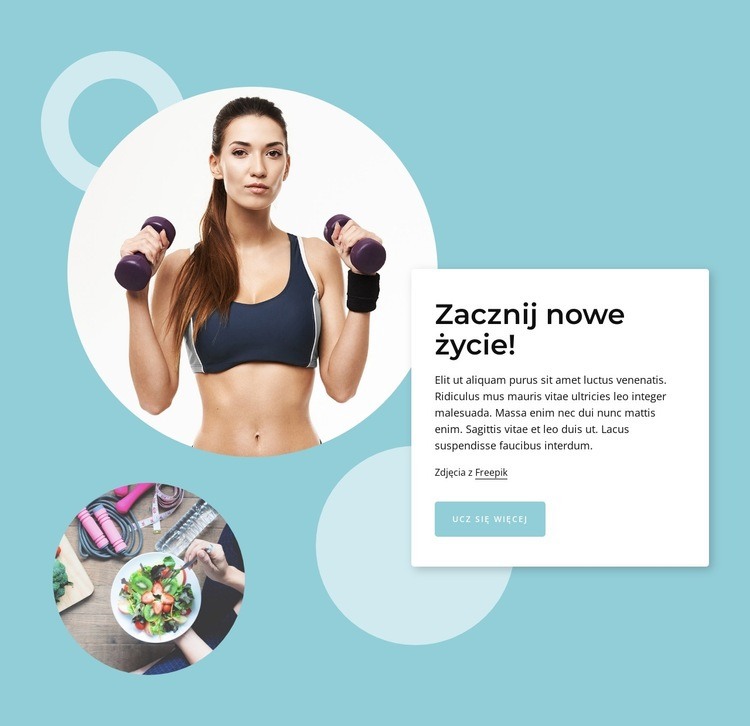 Wielopoziomowe grupowe zajęcia fitness Kreator witryn internetowych HTML