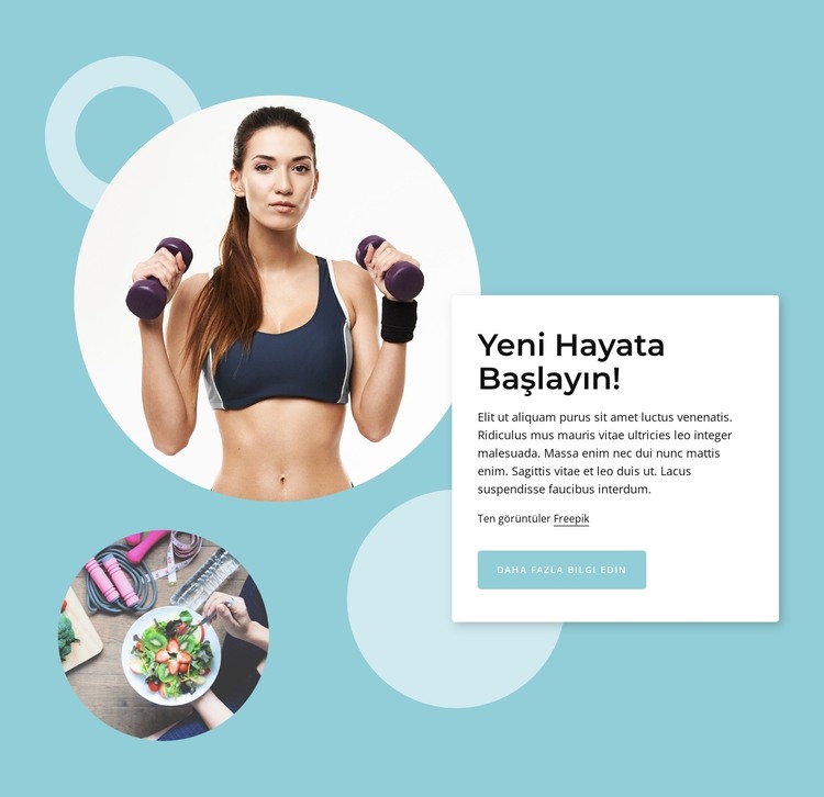 Çok seviyeli grup fitness dersleri HTML Şablonu