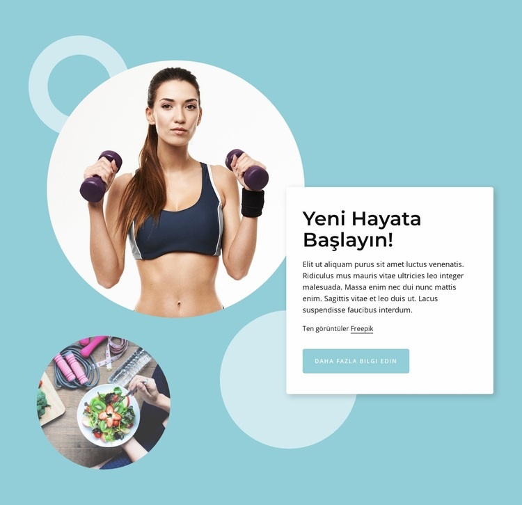 Çok seviyeli grup fitness dersleri HTML5 Şablonu
