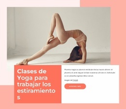 Clases De Yoga Para Trabajar Los Estiramientos - Plantilla De Maqueta De Sitio Web