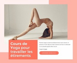 Des Cours De Yoga Pour Travailler Les Étirements - Modèle De Maquette De Site Web