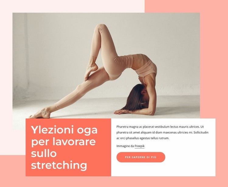 Corsi di yoga per lavorare sullo stretching Modelli di Website Builder