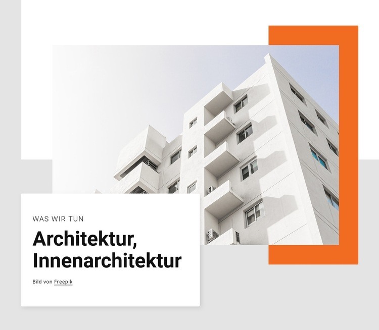 Architectural and interior design Eine Seitenvorlage