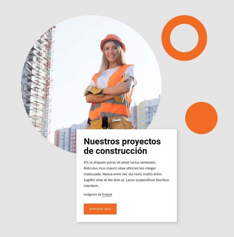 Our building projects Creador de sitios web HTML