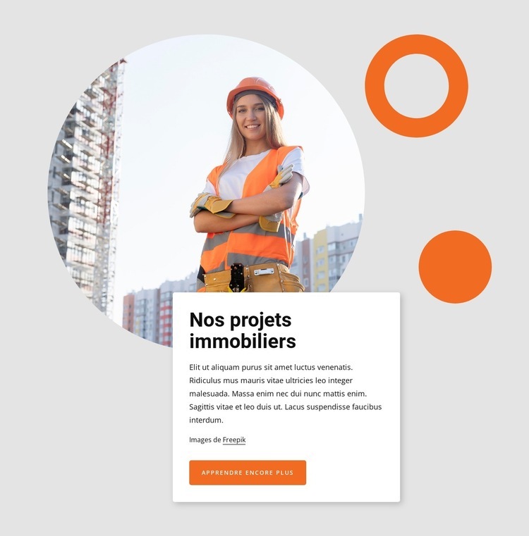 Our building projects Créateur de site Web HTML