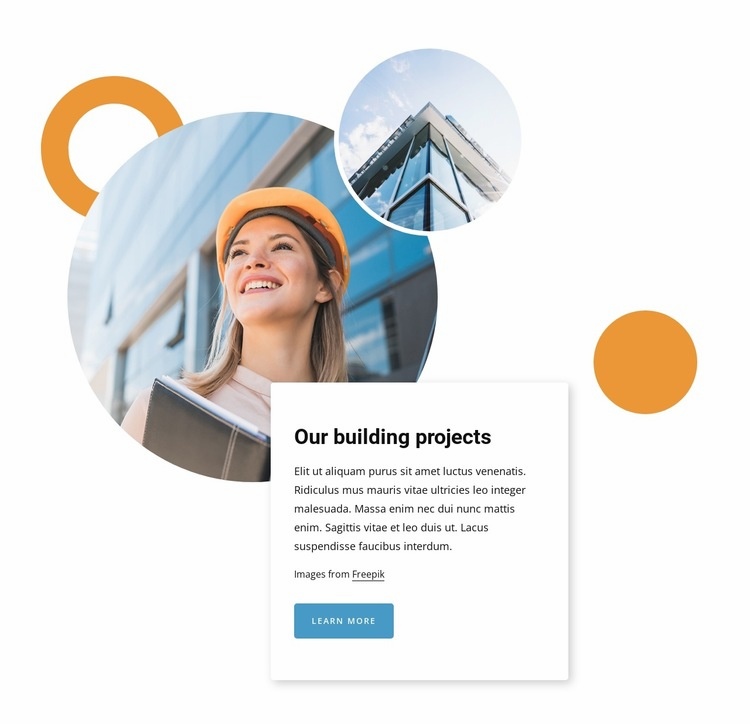 Construction and development company Homepage Design