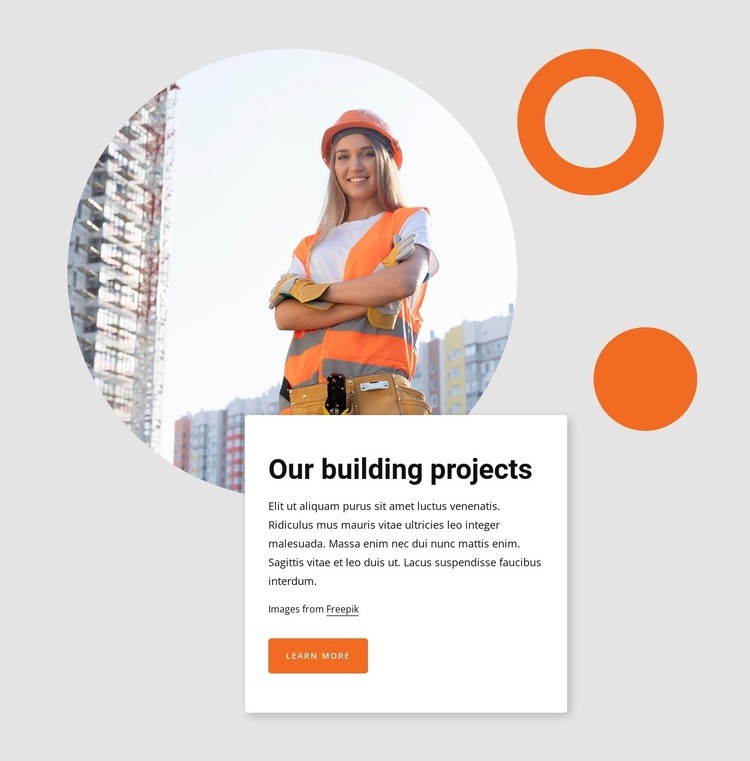 Our building projects Html Weboldal készítő