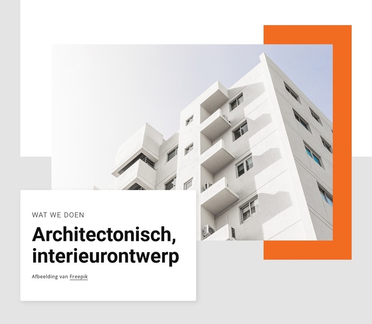 Architectural and interior design Website sjabloon