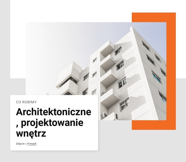 Architectural and interior design Makieta strony internetowej