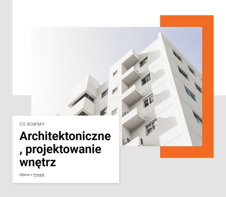 Architectural and interior design Projekt strony internetowej