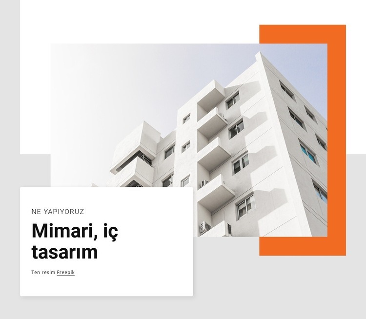 Architectural and interior design Html Web Sitesi Oluşturucu