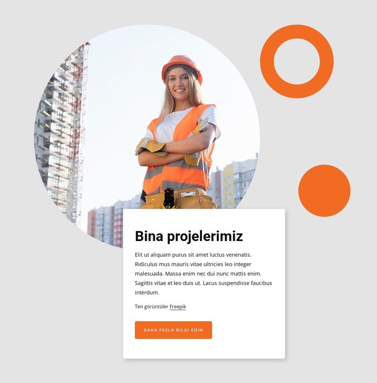 Our building projects Web Sitesi Mockup'ı