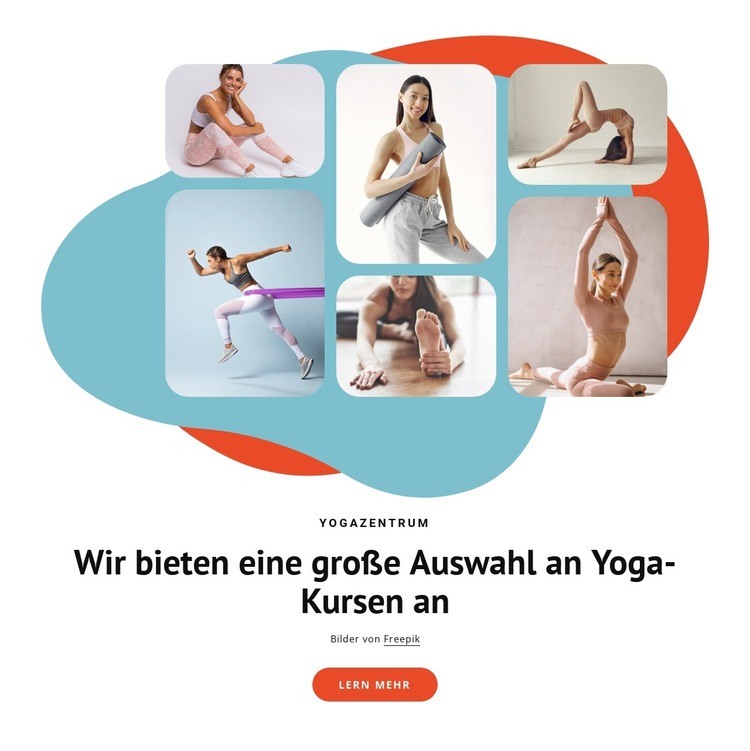 Die gängigsten Yoga-Stile HTML Website Builder