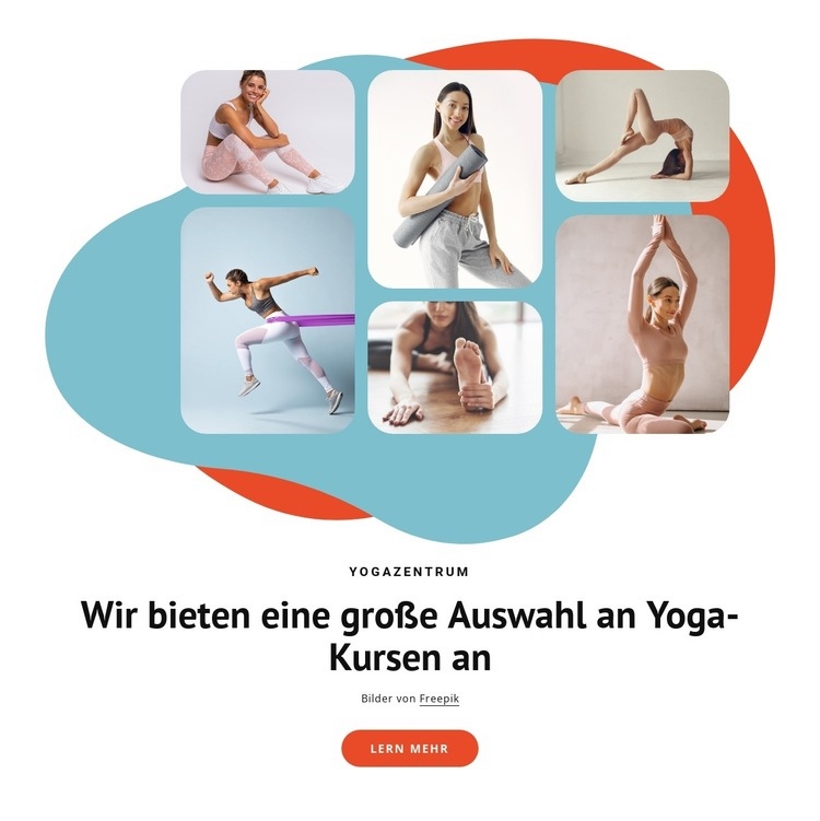 Die gängigsten Yoga-Stile HTML5-Vorlage