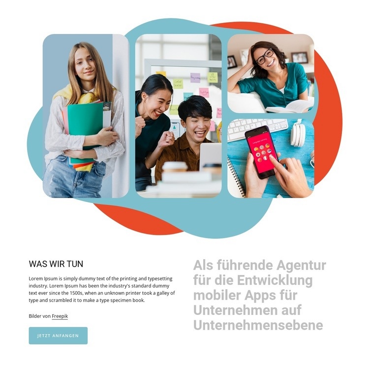 App-Entwicklungsagentur Vorlage