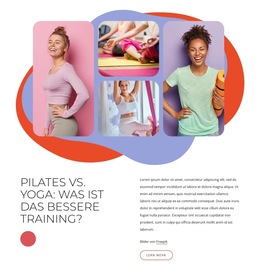 Pilates- Und Yoga-Training – Fertiges Website-Design