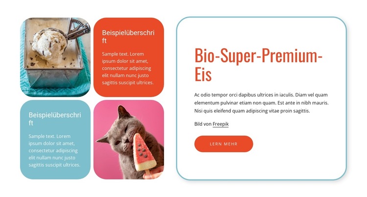 Bio-Eis Website-Vorlage