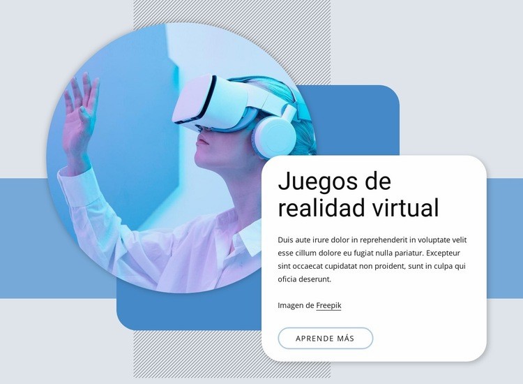 Juegos de realidad virtual y otros Creador de sitios web HTML