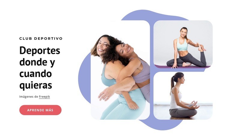 clases de ejercicios en grupo Plantillas de creación de sitios web