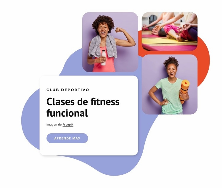 clases de fitness funcional Maqueta de sitio web