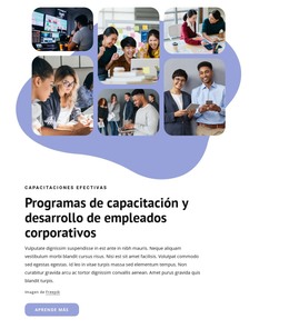 Capacitación De Empleados Corporativos: Plantilla HTML5 Adaptable