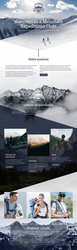 Expedición Extrema Montaña: Plantilla De Sitio Web Joomla