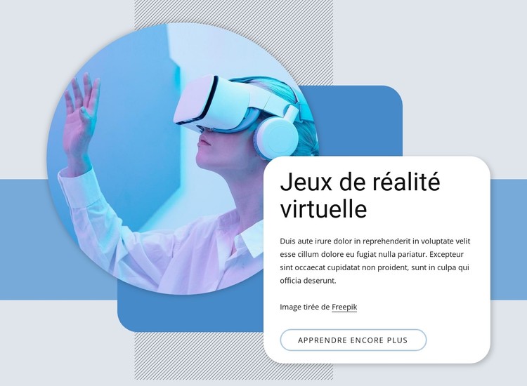 Jeux VR et autres Modèle CSS