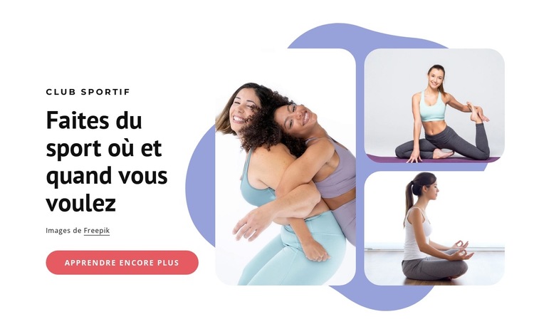 Cours collectifs d'exercices Modèle de site Web