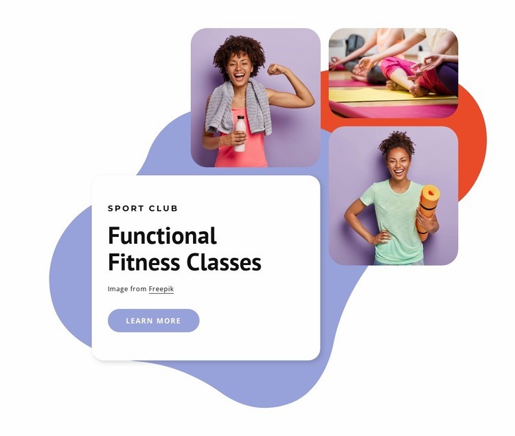 Functional fitness classes Homepage Design