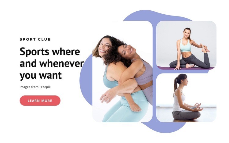 Group exercise classes Homepage Design